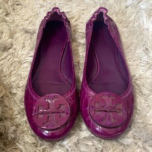 Purple Tory Burch ballet flats